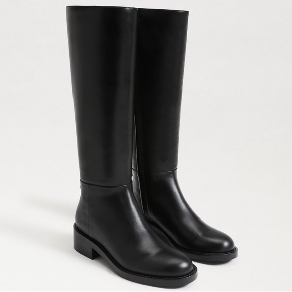 🆕 SAM ELDERMAN MABLE BLACK LEATHER RIDING BOOT - Picture 2 of 11